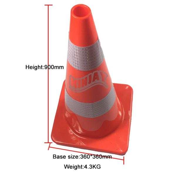Road Safety Guiding Cone Orange PVC Plastic Traffic Cones