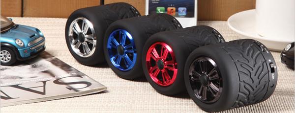 Quality Mini tyre shaped bluetooth speaker support TF card playing portable speaker for sale