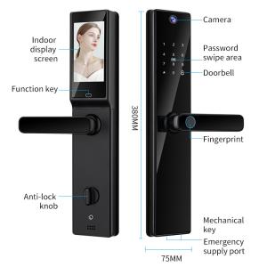 China S819-2MAX Smart Home Door Lock Video Intercom Wifi Camera With Fingerprint Password & Key Card Access Tuya Door Lock on sale