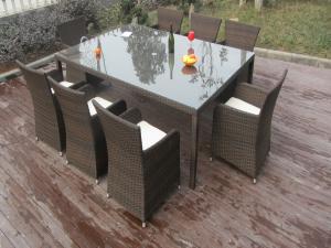 Rattan Conservatory Furniture , Bistro / Kitchen Dining Table Set