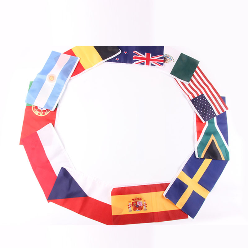 Digital Printing String Flag Colorful Bunting Material Flags