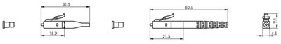 LC Single Mode Or Multi Mode LC Fiber Optic Connector UL-rated Plastic Housing And Boot