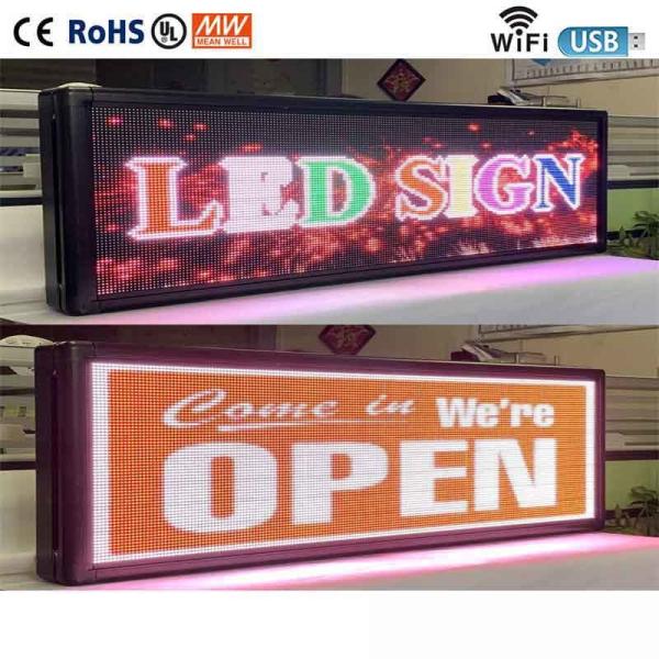 Programmable Car Rear LED Window Display Signs P10 Full Color With WIFI Control