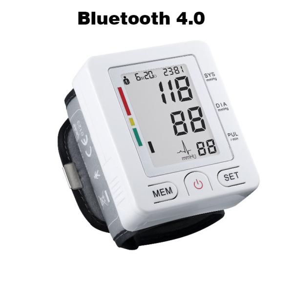 Quality Bluetooth 4.0 Wrist digital lcd blood pressure monitor portable Tonometer Meter blood pressure meter for iOS and Android for sale