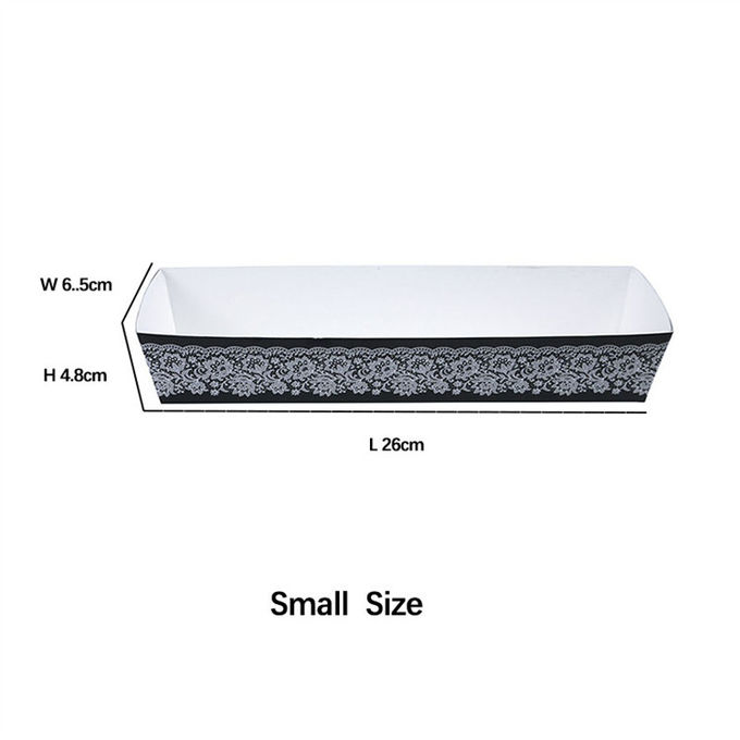 Oven Safe Long Rectangle Paper Cake Baking Pans High Temperature Resistant Loaf Pans Paper