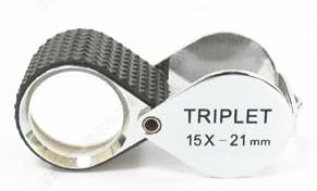 China 21MM Triplet Jewelry Loupe with Tape Wrap Protection 15X magnification on sale