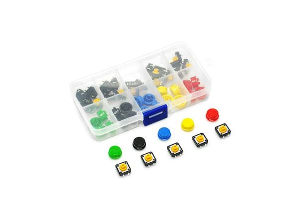 Quality 12x12x7.3mm Push Button Switch Cap 12V Round Assortment Kit DIY Project for sale