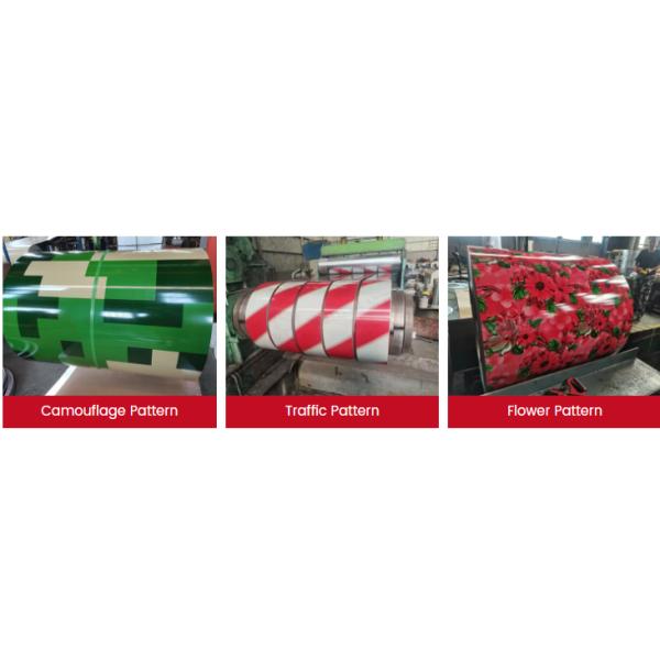 Printed Hot Dip Galvanized Steel Coil Z70 0.55*1200mm GB/T2518-88 For Household Appliance