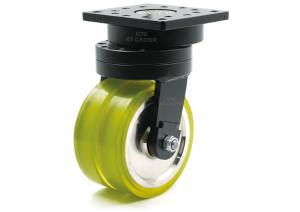 Buy cheap Polyurethane 350kg 110mm AGV Casters With Double Rotation Structure product