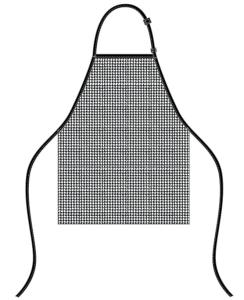 Solid Color Custom Grill Aprons , Full Length Apron With Houndstooth Pattern