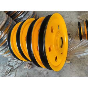 Buy cheap CNC Lathing Steel Wire Rope Sheaves Pulley Block FAG Bearing product