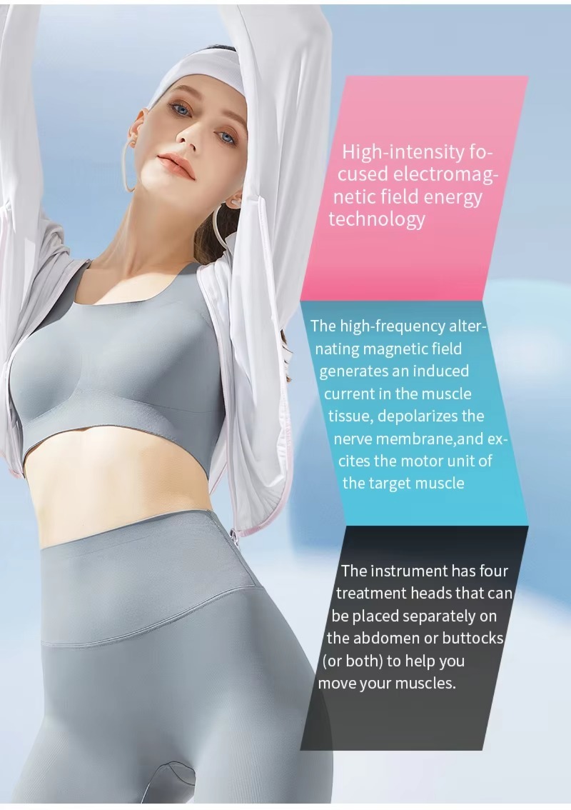 High Intensity Electronic Muscle Contraction Body Slimming 4handles Neo RF Sculpting Ems Muscle Stimulator Machine