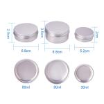 Screw Cap Empty Aluminum Cream Jar 15ml - 100ml Customized Capacity