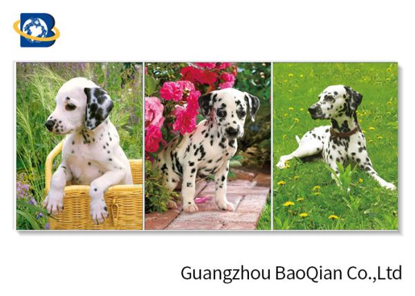 Quality Lovely 3d Animal Picture With Black Frame , Lenticular 3d Stereograph Printing for sale