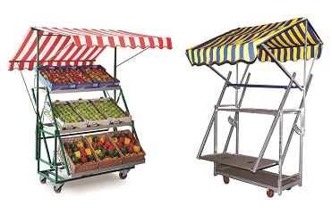 Vegetable Shelf Display Rack Supermarket Fruit Shelves Plate Type 1.5mm Depth