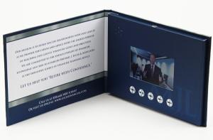 China 7 hardback video brochure lcd presentation folder video greeting card on sale