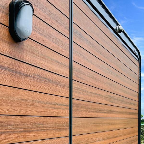 Embossing 3D WPC Wall Panel Rotproof 3D Wall Cladding Panels