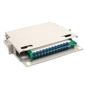 Steel Sliding Fixed Sc FTTH Termination Box , 24 Port Fiber Termination Box