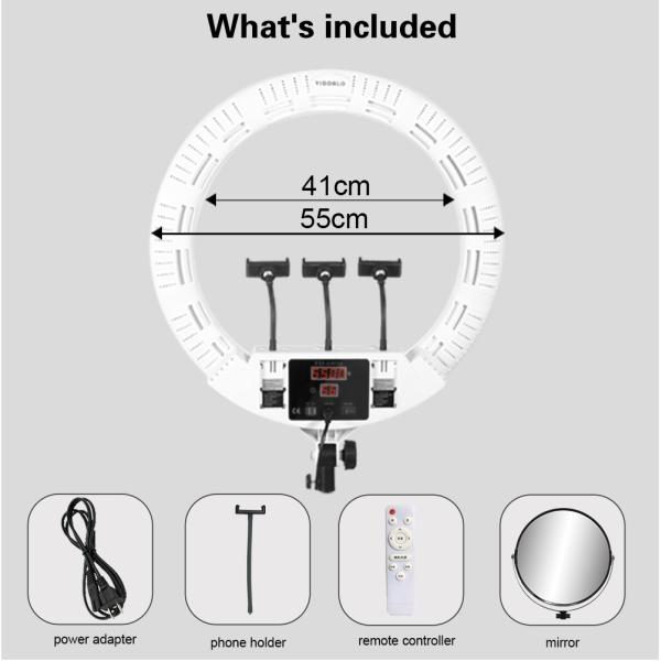 Digital Cameras Led Fill Lights 100watt Ring Light 22 Inch With 260cm Tripod Stand For Photo Studio Accessories