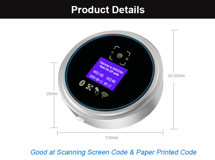 TCP HTTP Weigand 26/34 Single Way On Line Offline Operation 12VDC QR NFC RFID GPU M1Reader For Access Control