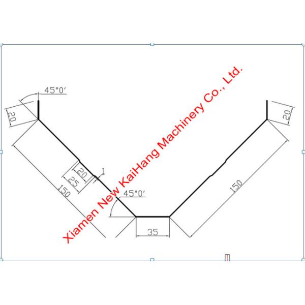 High Speed Ridge Cap Roll Former PPGI Steel Color Coated Flashing Machine