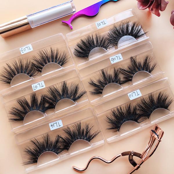 Quality 6D Mink Black Natural False Eyelashes 8mm Cotton Stalk Hand Made for sale