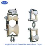 Double Sheaves Optical Fiber Cable Stringing Pulley Block 2KN OPGW Stringing