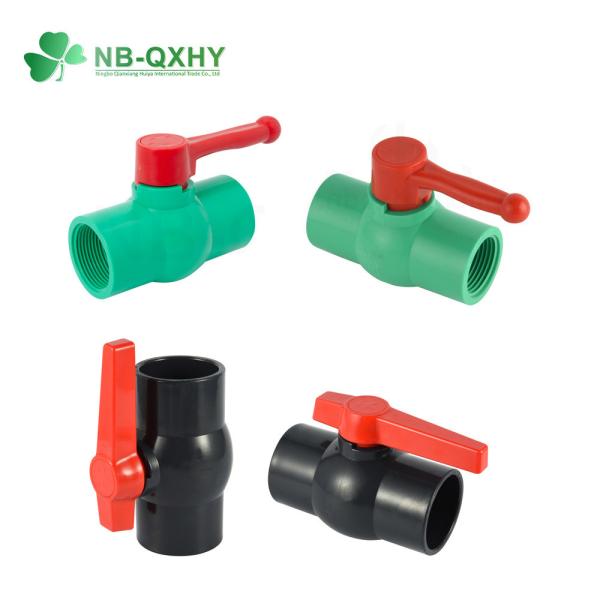 Quality Straight Through Type PVC Ball Valve with Different Handle and ISO9001 Conforming for sale