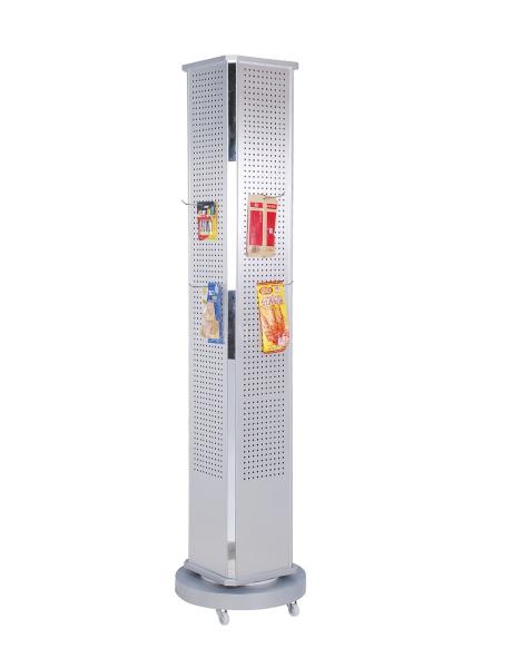 Quality Movable Height 1720mm Width 270mm  Three Sides Rotating Brochure Holder , Supermarket Display Racks For Retail Shops for sale