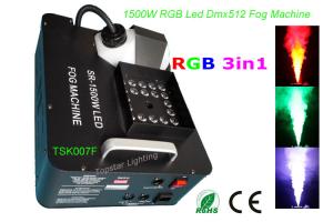 China 1500w Portable Led Fog Machine / Smoke Machine Multi Color Wireless Remote Control on sale
