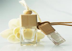 China Empty Glass Perfume Bottles Cosmetic Packaging Applied With Wooden Cap on sale