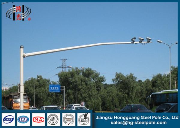 Quality Observation System H 6.8m CCTV Camera Mounting Poles with Galvanization for sale