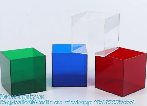 Quality Custom Size Acrylic 5 Face Box Acrylic Display Box Wholesale Transparent Acrylic Storage Box With Lid for sale