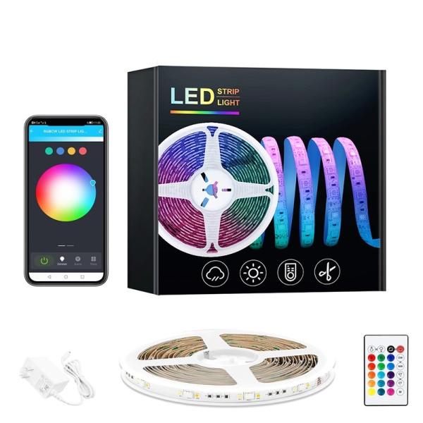 Quality 80 Ra 110 lm/w Smart Music LED Strip Light with Magic Color Changing and Bluetooth for sale