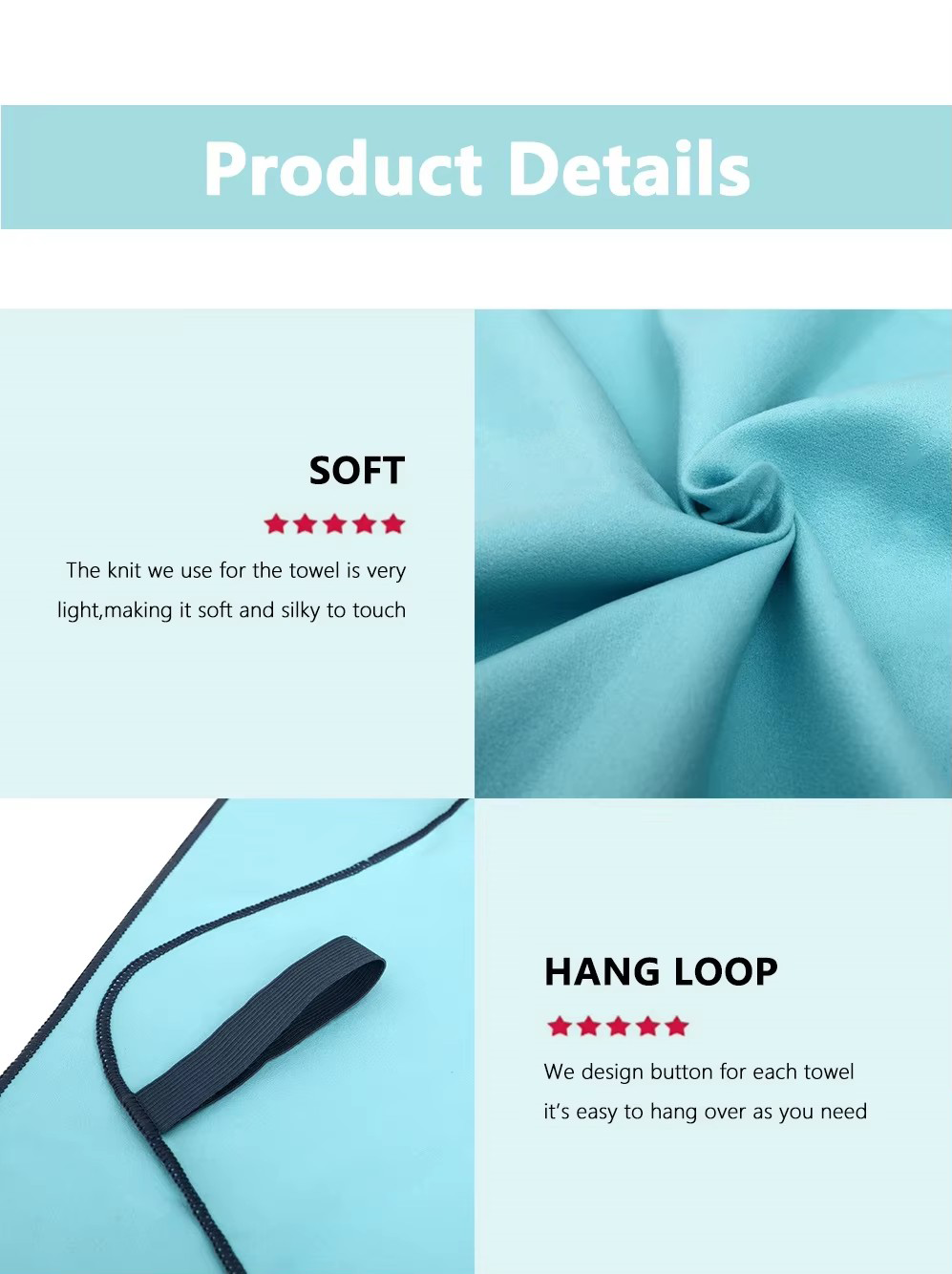 Multipurpose Utility Lightweight Absorb Sweat Soft Skin-Friendly Easy Storage Activities Exercise Sports Towel Wholesale