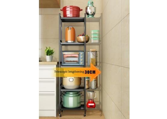 Quality 5 Layers Multi Layer Rotating Kitchen Rack Adjustable Length Height for sale