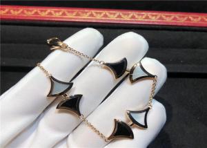 Buy cheap Elegant  Divas Dream 18K Gold Diamond Bracelet With Agate And White Shell product