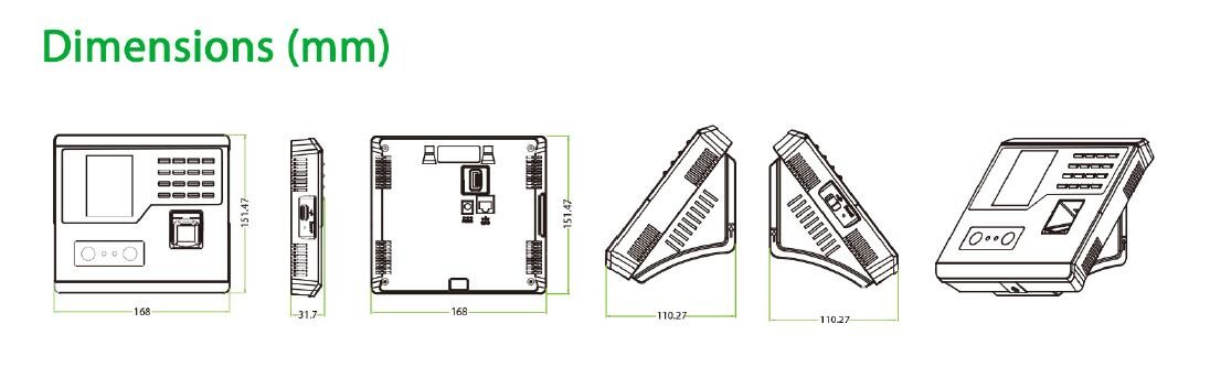 Wiegand Facial Recognition Access Control System Security Camera