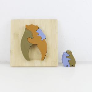 Buy cheap Bear Shape Children Wooden Toys Jigsaw For Montessori Learning product