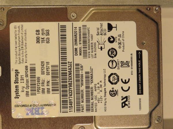 Quality 300GB 15K 6G IBM Server Hard Disk SAS 2.5" SFF Dual - Port Hot Plug for sale