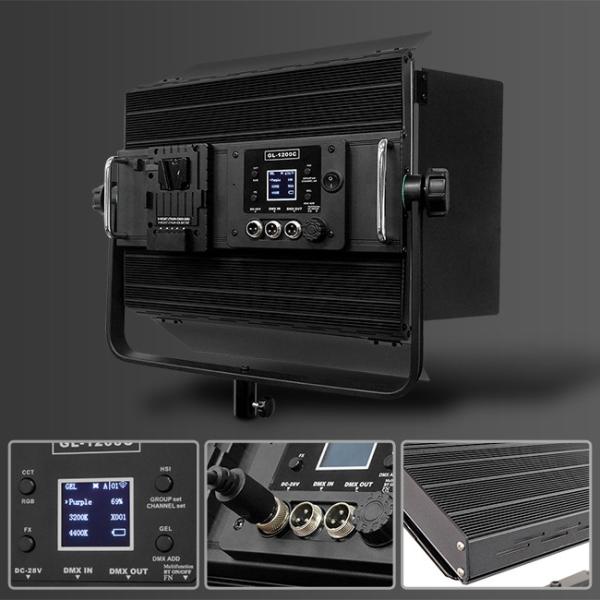 120W RGBW with effects 1600pcs leds photographic lighting for film shooting LED Soft Panel Light