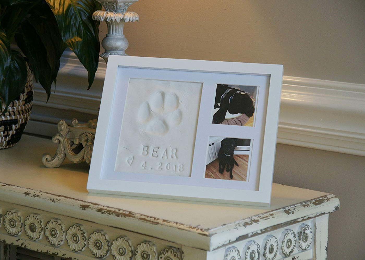 Customized Pet Keepsake Frame Print Imprint Kit For Memories Dog / Cat Paw Print Pet Paw