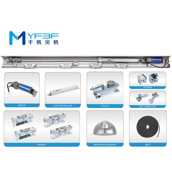 Aluminum Alloy Electric Sliding Door Opener With Brushless Motor Low Noise