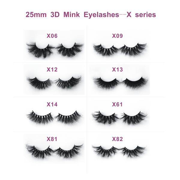 Soft Handmade False Eyelashes , 25mm 3d Mink Fur Eyelashes Vendors