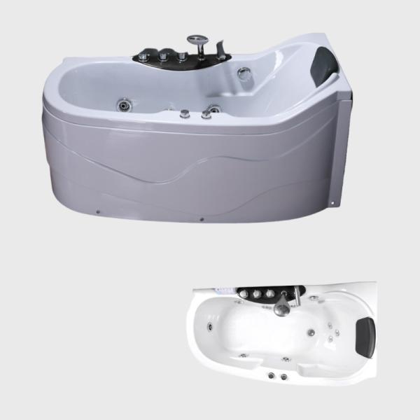 Quality Waterfall Surfing Heated Jacuzzi Bathtubs Air Jetted Massage With Seat for sale