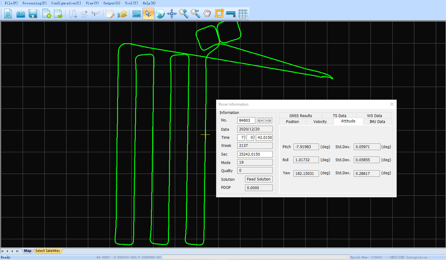 Shuttle Software –Positioning Altitude Aerial Photogrammetry Trajectory Process Software