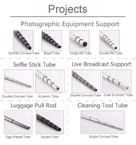 Buy cheap Round 6063 6061 Aluminium Tube Pipe Telescopic Customized product