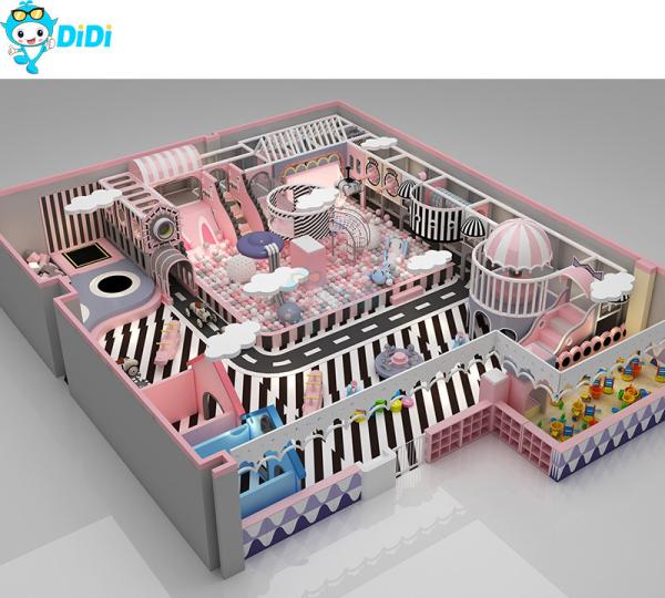Quality Macaron Theme Mazes Indoor Play Centre Equipment Support Customization for sale