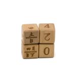 30MM Educational Number Sorting Board Cube Blocks Wooden Learning Number Block