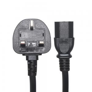 Buy cheap BS1363 UK 3 Pin Power Cable , 250v 13a Fused Plug IEC C13 Power Cord product